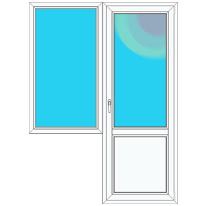 Серия домов II 18 - Балконный блок 2 с энергосберегающим стеклопакетом